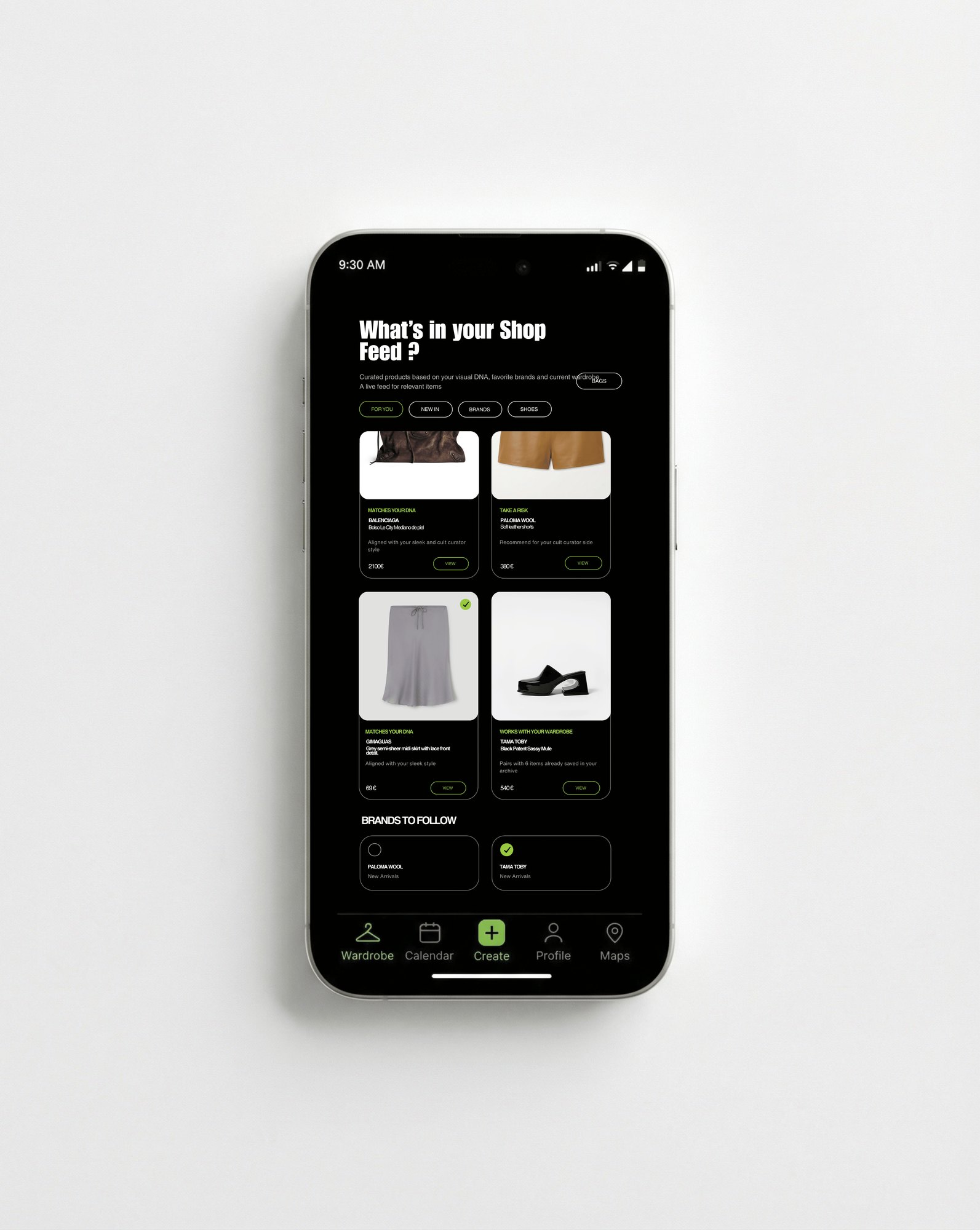 Curated brand discovery feed